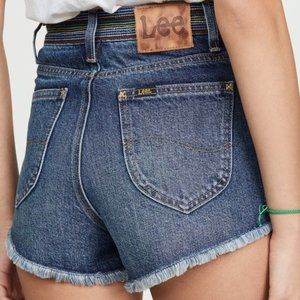 LEE Vintage Modern 29 NWT Denim Rainbow Embroidery High Rise Cut Off Jean Shorts